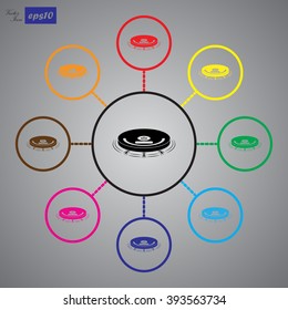 Robotic vacuum cleaner icon