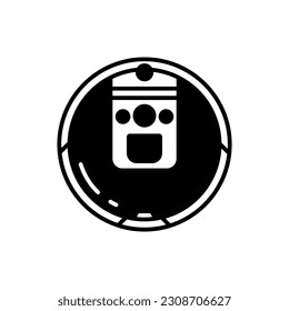 Robotic Vacuum Cleaner icon in vector. Illustration