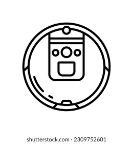 Robotic Vacuum Cleaner icon in vector. Illustration