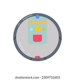 Robotic Vacuum Cleaner icon in vector. Illustration