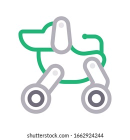 icono de línea de color de vector robótico 