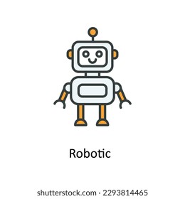 robotic Vector   Fill outline Icons. Simple stock illustration stock
