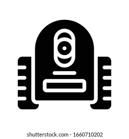 Farbsymbol der robotischen Vektorillustration 