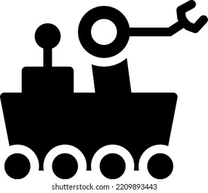 robotic Vector illustration on a transparent background. Premium quality symmbols. Glyphs vector icons for concept and graphic design. 
