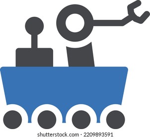 robotic Vector illustration on a transparent background. Premium quality symmbols. Glyphs vector icons for concept and graphic design. 
