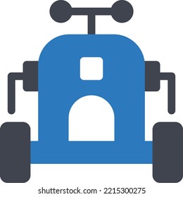 robotische Vektorgrafik auf transparentem Hintergrund. Hochwertige Symbole. Glyphen Vektorsymbole für Konzept und Grafikdesign. 

