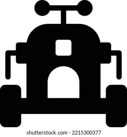 ilustración del vector robótico en un fondo transparente. Símbolos de calidad superior. Iconos vectoriales de glifos para diseño de conceptos y gráficos. 

