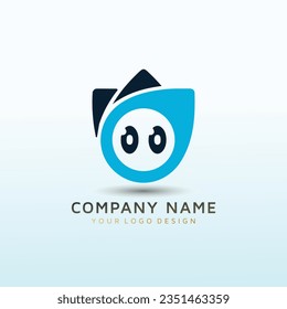 robotic vector logo design idea