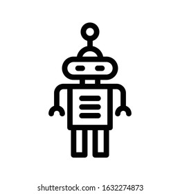 robotic vector thin line icon 