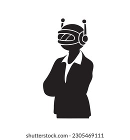 Asistentes virtuales robóticos estilizados como una criatura humanoide.