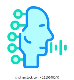 robotische Stimmfarbe Symbol Vektorgrafik. robotisches Stimmzeichen. einzelne Symbolillustration