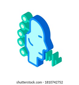 robotic voice isometric icon vector. robotic voice sign. isolated symbol illustration