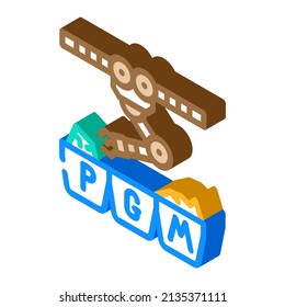 robotic waste sorting isometric icon vector. robotic waste sorting sign. isolated symbol illustration