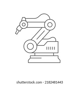 Robotic welding machine line icon