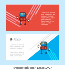 Robotics  abstract corporate business banner template, horizontal advertising business banner.