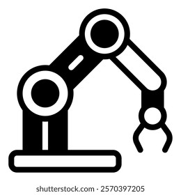 Robotics Arm Tech and AI Innovation icon illustration