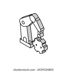 tecnología de brazo de robótica vector de icono isométrico. signo de tecnología de brazo de robótica. ilustración de símbolo aislado