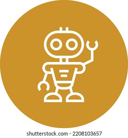 Robotics Artificial Intelligence AI Bot Outline Icon