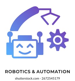 Robotics And Automation Gradient Glyph Icon