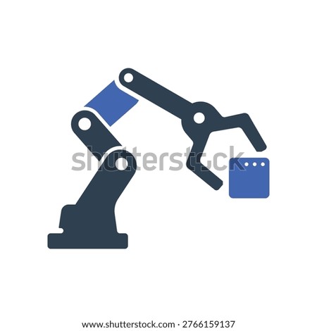Robotics automation Icon on white background