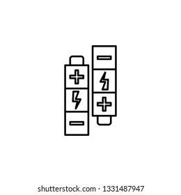 Robotics batteries outline icon. Signs and symbols can be used for web, logo, mobile app, UI, UX