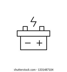 Robotics battery outline icon. Signs and symbols can be used for web, logo, mobile app, UI, UX