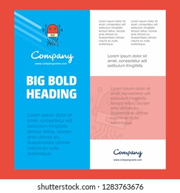 Robotics Business Company Poster Template. with place for text and images. vector background