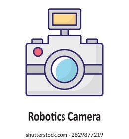 Robotics Camera Vector Icon which can easily modify or edit

