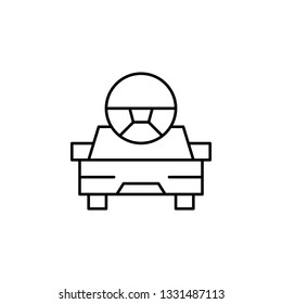 Robotics car robot outline icon. Signs and symbols can be used for web, logo, mobile app, UI, UX