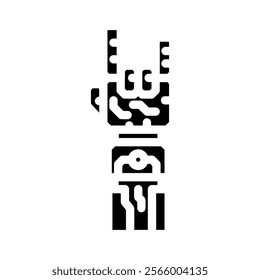 robotics collaboration industry 4 glyph icon vector. robotics collaboration industry 4 sign. isolated symbol illustration