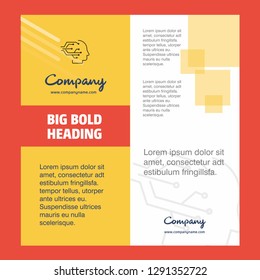 Robotics  Company Brochure Title Page Design. Company profile, annual report, presentations, leaflet Vector Background