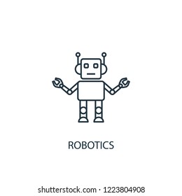 Robotics concept line icon. Simple element illustration. Robotics concept outline symbol design from Science set. Can be used for web and mobile UI/UX