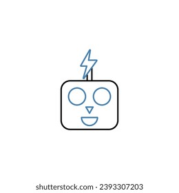 robotics concept line icon. Simple element illustration. robotics concept outline symbol design.