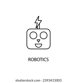 robotics concept line icon. Simple element illustration. robotics concept outline symbol design.