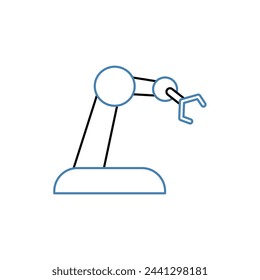 robotics concept line icon. Simple element illustration. robotics concept outline symbol design.