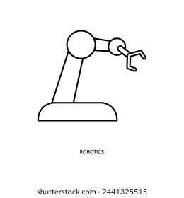 In: Robotics Concept Line Icon. Einfache Elementdarstellung. Entwurf des Roboterkonzepts und der Umrisssymbole