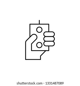 Robotics control robot hand outline icon. Signs and symbols can be used for web, logo, mobile app, UI, UX