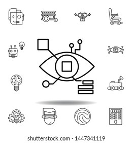 Robotics cyber outline icon. set of robotics illustration icons. signs, symbols can be used for web, logo, mobile app, UI, UX
