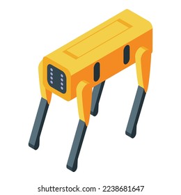 Robotics dog icon isometric vector. Smart tech. Help program