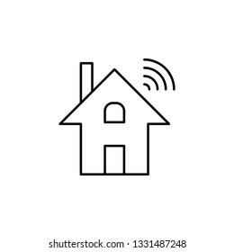 Robotics dominotics home wi-fi outline icon. Signs and symbols can be used for web, logo, mobile app, UI, UX