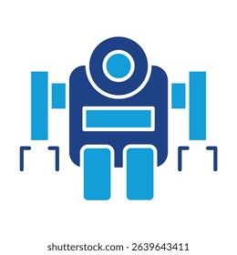 Robotics Dual Tone Icon Element For Design