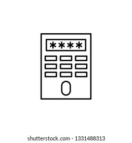 Robotics finger scanner outline icon. Signs and symbols can be used for web, logo, mobile app, UI, UX