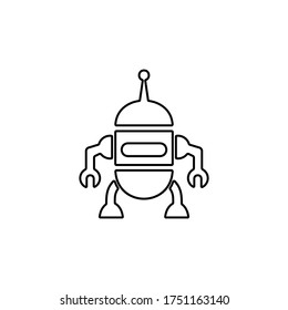 Robotics icon. Chat bot, customer service symbol for web and mobile UI design.