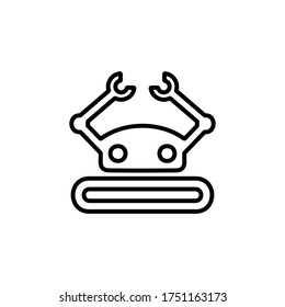 Robotics icon. Chat bot, customer service symbol for web and mobile UI design.