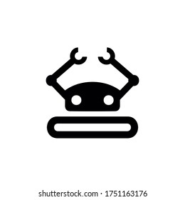 Robotics icon. Chat bot, customer service symbol for web and mobile UI design.