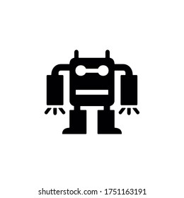 Robotics icon. Chat bot, customer service symbol for web and mobile UI design.