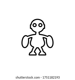 Robotics icon. Chat bot, customer service symbol for web and mobile UI design.