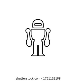 Robotics icon. Chat bot, customer service symbol for web and mobile UI design.
