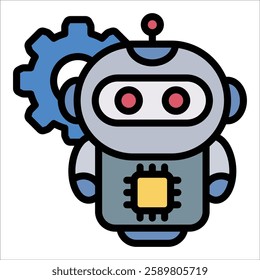 Robotics Icon Element For Design