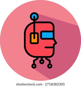 Robótica Icon Ilustración vectorial isométrica